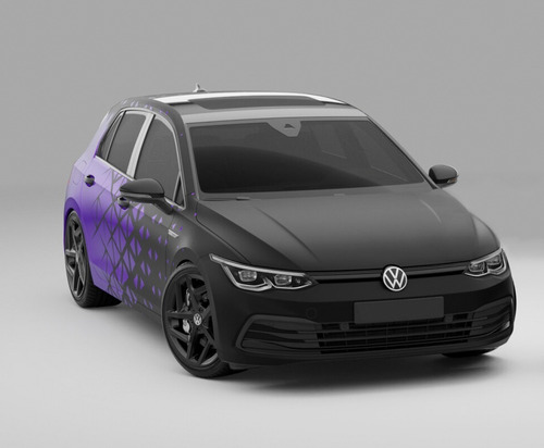Diseño Trama Tuning 2 Colores Para Plotteo Vehicular Grafica