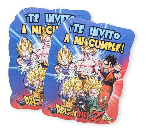 Imagen 1 de 3 de Invitaciones Para Cumpleaños X 10u - Dragon Ball Z