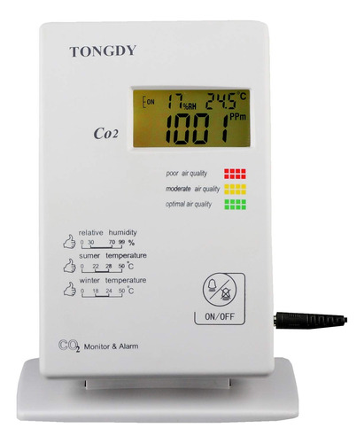 Carbon Dioxide Monitor And Alarm Co2 Temperature
