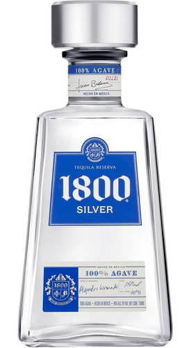 Tequila 1800 Silver 100% Agave Importada De Mexico