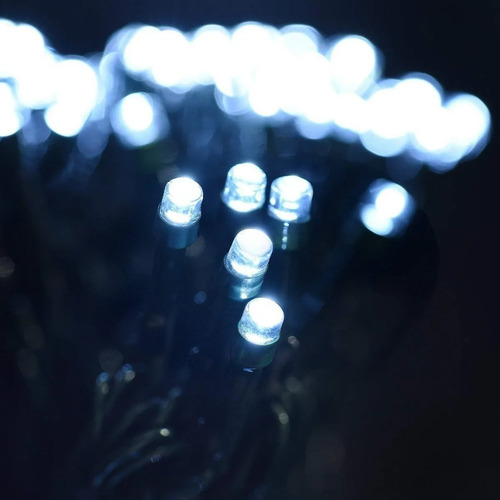 Imagen 8 de 10 de Luces Navidad Energía Solar 200 Led Blanco Frio 20 Mt Cuotas