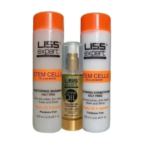 Liss Expert Kit Shampoo + Acondicionador X250ml + Oil Argan