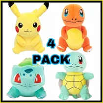 Comprar Peluche De Charmander Pikachu Squirtle Bulbasaur Pokemon 4pz