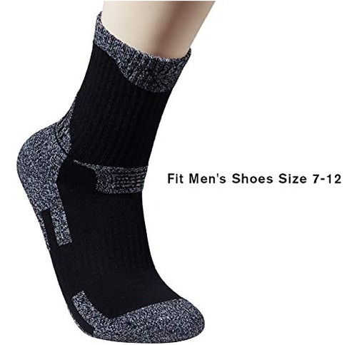 Teebulen - Calcetines De Senderismo Para Hombre, Color Negro