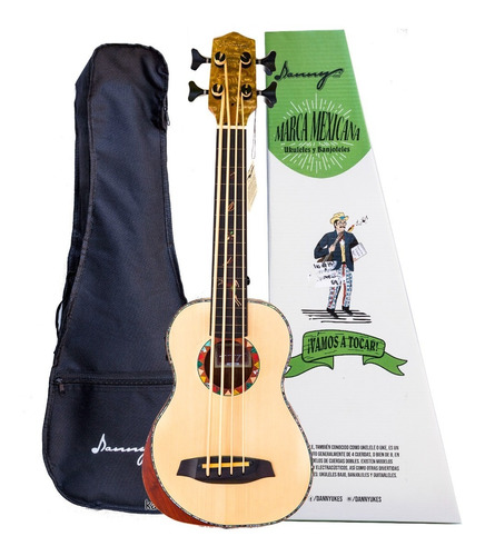 Ukulele Bajo Electroacústico Ukebass Funda Afinador Y Más