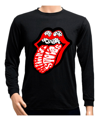 Camiseta Remera Manga Larga Rolling Stones Rock En 3 Diseños