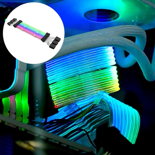 Zya Cable Pcie Cables Gpu Extensión De Cable Rgb Negro