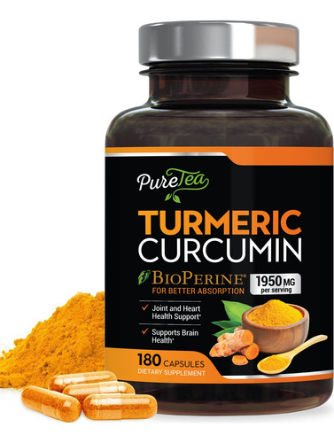 Curcumina De Curcuma Con Bioperina Y Jengibre 95% Curcuminoi