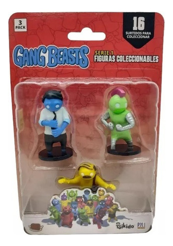 Gangs Beasts Blister Figura Coleccionable X 3 Cod 2020