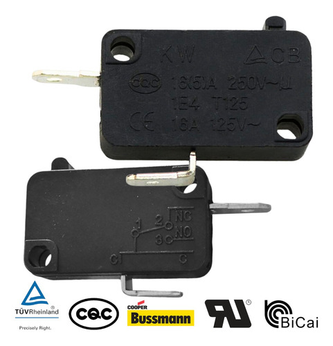 5x Microswitch Para Horno De Microondas 16a 125v N Cerrado