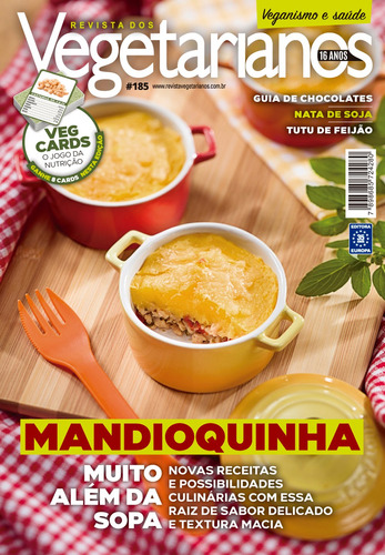 Revista dos Vegetarianos 185, de a Europa. Editora Europa Ltda., capa mole em português, 2022