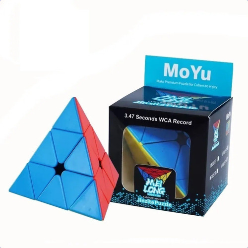 Kit Cubo Mágico 2x2x2 + 3x3x3 +4x4x4 + Pirâmide Profissional Estrutura Stickerless
