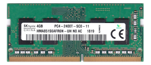 Memória RAM color verde  4GB 1 SK hynix HMA851S6AFR6N-UH