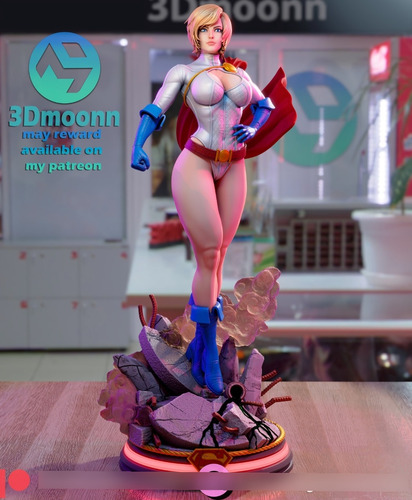Powergirl Poderosa Dc Comics Hq Figura Resina 26cm