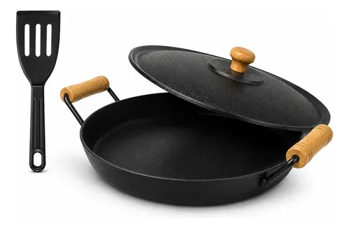 Chapa De Ferro Pequena Grelhar Carne Disco Arado Com Borda Preto
