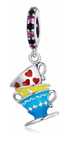 Charm Tacitas De Te Colección Alicia En El País Plata S925