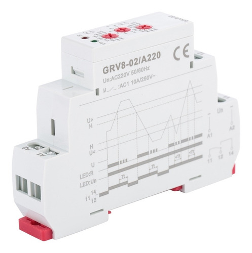 Relé De Monitoreo De Control De Voltaje Monofásico Grv8-02