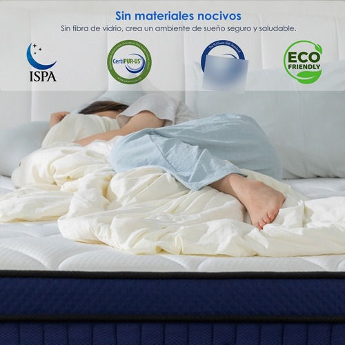Colchón Queenrose Hybrid Matrimonial Memory Foam & Resortes