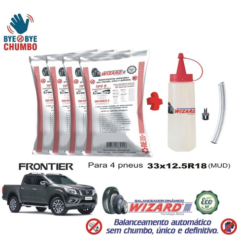 4 Balanceamento Dinâmico Off Road Pneu 33x12.5r18 Frontier