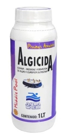 Alguicida Para Piscinas Armable 1 Litro Frasco Afj 