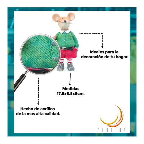 Imagen 2 de 6 de Muñecos Navideños Running Ratón Camisa Y Short