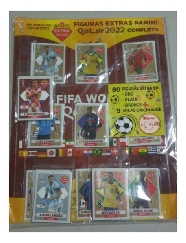 80 Figuras Extras Panini Qatar 2022 Completo 