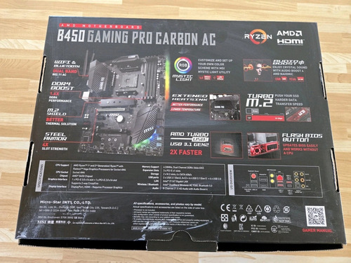 Tarjeta Madre Msi B450 Gaming Pro Carbon Ac Wifi (detalles) Negro (Usado)