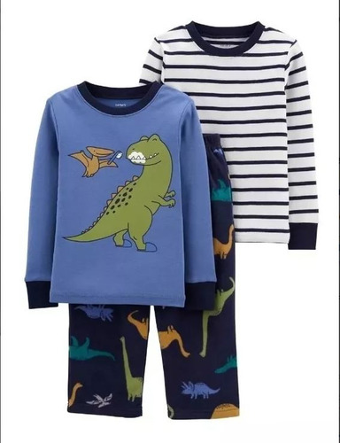 Carter's Dinosaurio Juego Set De Pijama 3 Piezas Para Niños