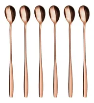 Comprar Juego De 6 Cucharas Largas Para Té Helado, Café, Postres Y C