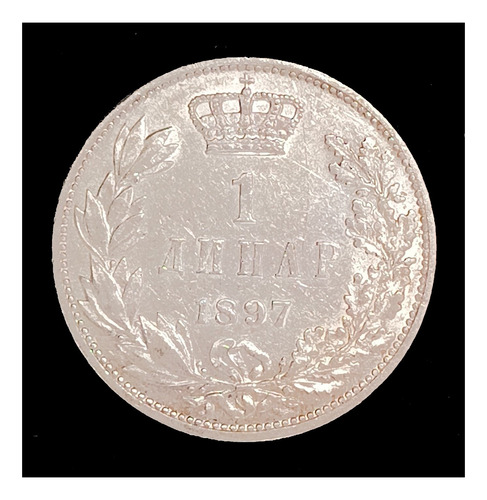 Serbia 1 Dinar 1897 Excelente Plata Km 21 Alexander I