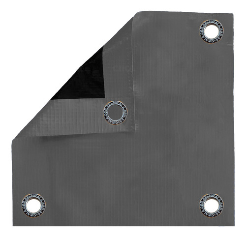 Lona 5x5m Pvc Ck400 Micras Cinza/preto Cobertura Caminhão
