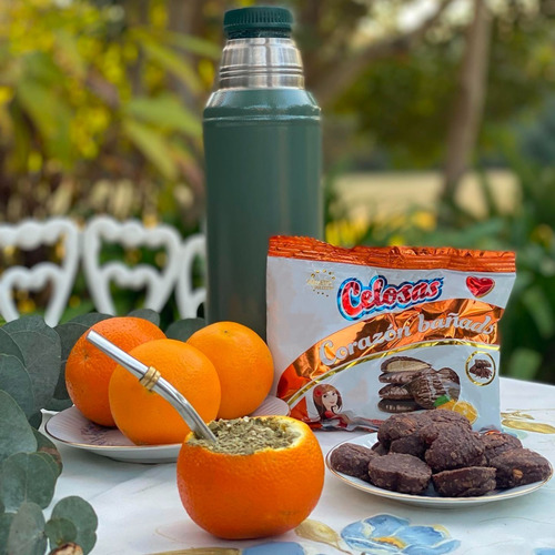 Caja Galletitas Celosas Corazon Bañado Chocolate Dulce Pack
