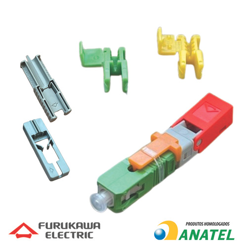100 Conector Gpon Sc-apc Fast Campo 2.0 Flat Drop E Low Fit