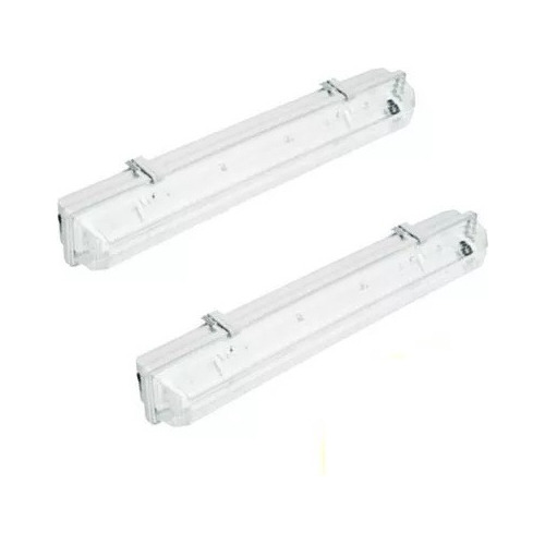 Pack 2 Equipo Estanco 1x9w + 2 Tubo Led 9w 60cm/demasled