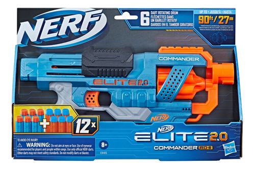 Lanzador Nerf Elite 2.0 Commander Rd-6 Tambor Giratorio
