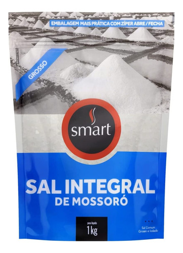 Sal Smart Grosso Integral De Mossoró 100% Natural Pacote 1kg