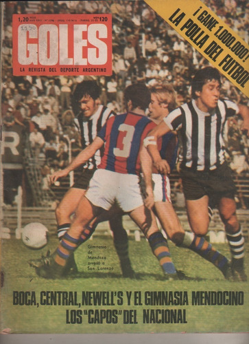 Revista * Goles * N° 1190 Año 1971 Gimnasia De Mza- Bonavena