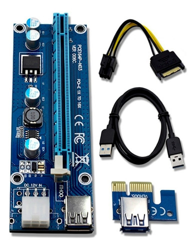 Riser Pci-e 16x A 1x Ext X Usb 3.0 Mineria Ver 006c Rig Btc