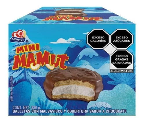 28 Pack Galletas Mini Mamut Marca Gamesa Dulce Chocolate  