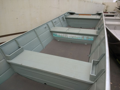 Barco De Alumínio Nautica Pantanal Mod Br Boat 6 M Rebitado