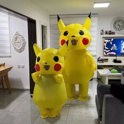 Fantasia Pikachu inflável Pokemon INFANTIL Cosplay Pokemon Go