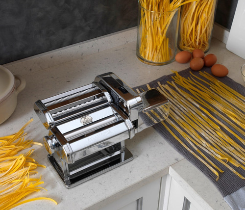 Máquina De Macarrão Marcato Atlas 150 Inox Com Motor + Nota