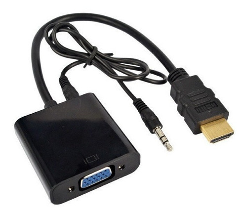 Convertidor Adaptador Hdmi A Vga Con Cable Plug A Plug 