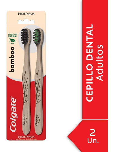 Cepillo Dental Colgate Bamboo Pack X2