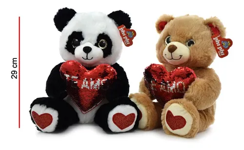 Peluche panda cuty love - saint valentin