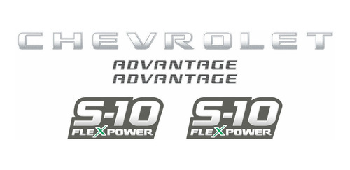 Faixa Adesivos Chevrolet S10 Advantage Emblema 2010 S10kit07