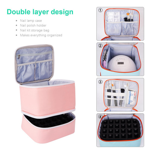 Estuche Organizador De Esmalte De Uñas De Viaje, Bolsa De