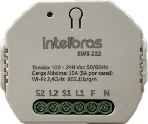 Interruptor Controlador 2 Pts Wi-fi Alexa Ews 222 Intelbras