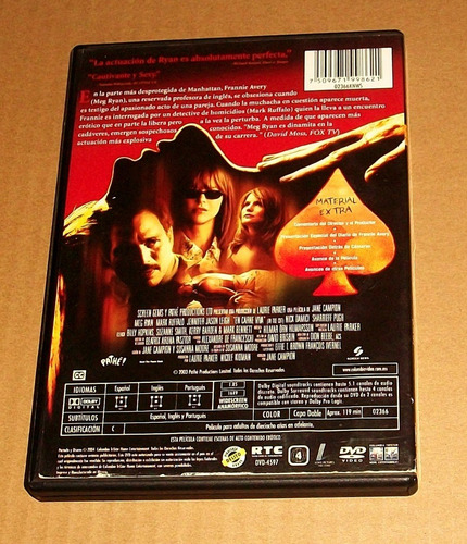 En Carne Viva Dvd In The Cut Thriller Intriga Meg Ryan