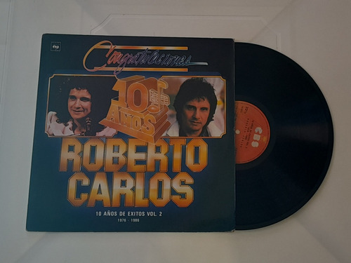 Roberto Carlos 10 Años De Exitos Vol2 Cbs Colombia Lp Vinilo